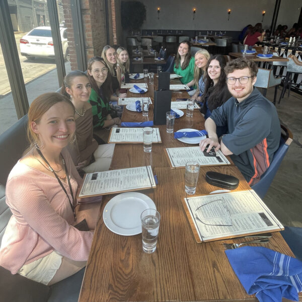 Baylor students having dinner on the last day of the National Student Show and Conference