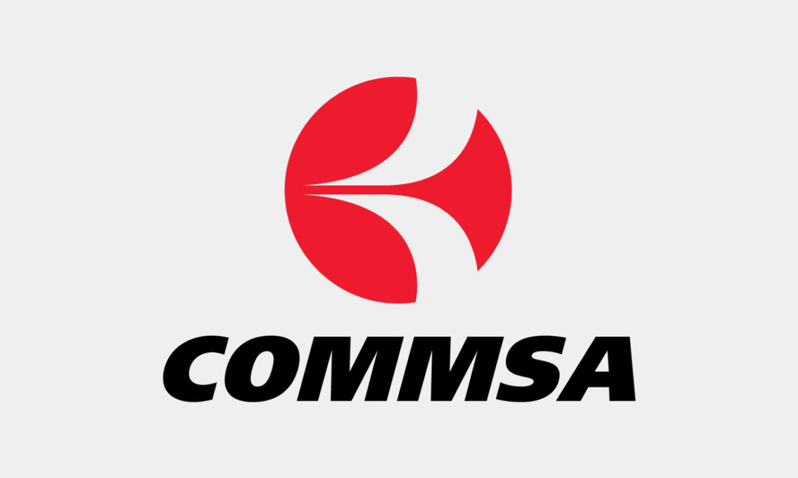 befores and afters of Commsa logo