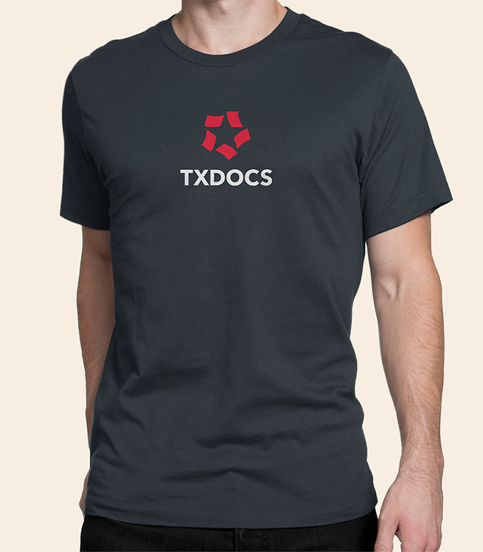 TXdocs tshirt promotional