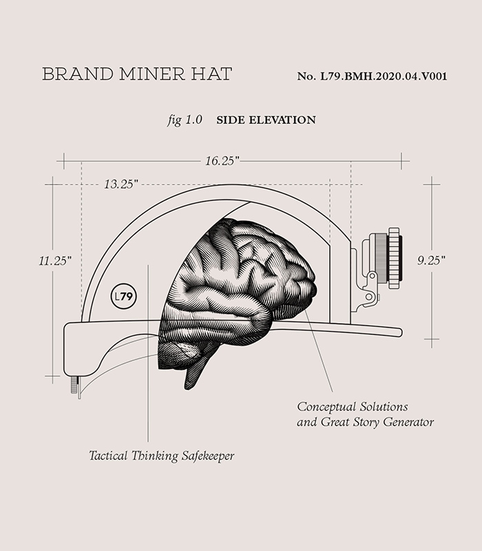 Legacy79 MIner’s Journal hat illustration