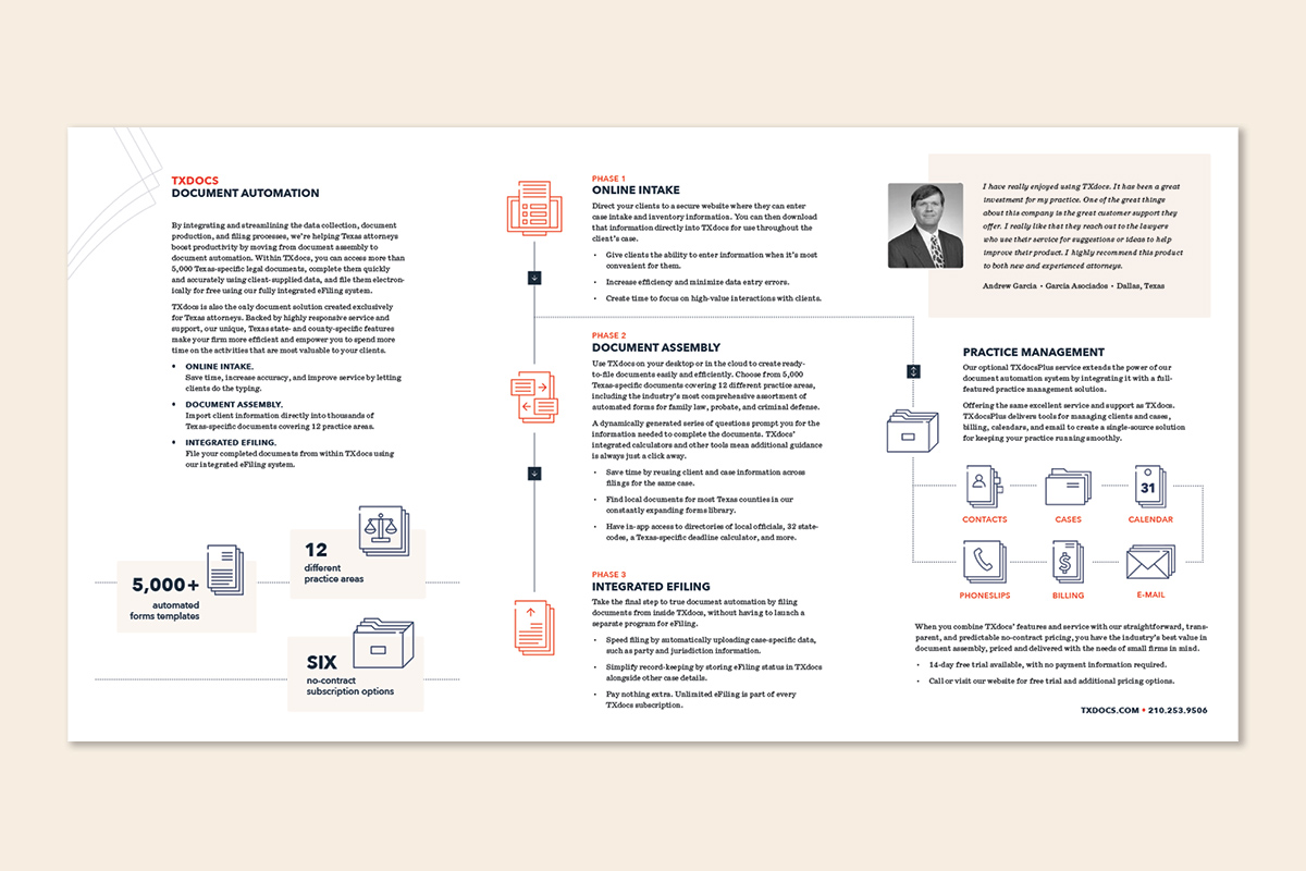 TXdocs inside pages brochure